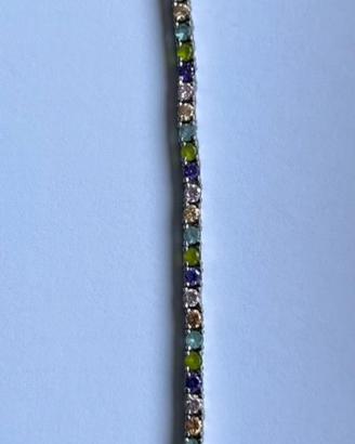 Braccialetto tennis in argento