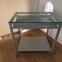 Scrivania acciaio e vetro