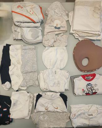 Lotto abbigliamento vestiti bambino 1 mese H56 cm