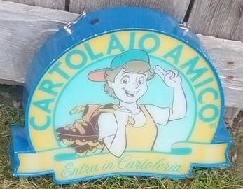 Insegna targa vintage, cartolaio amico lotto