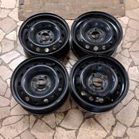 4 - CERCHI IN LAMIERA PEUGEOT 5,5X14 4X108 ET24 CB