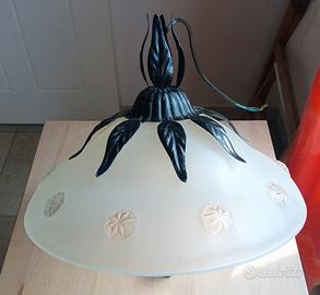 Lampadario Vintage a Sospensione in Ferro battuto 