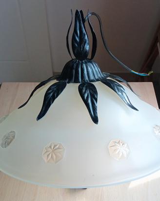 Lampadario Vintage a Sospensione in Ferro battuto 