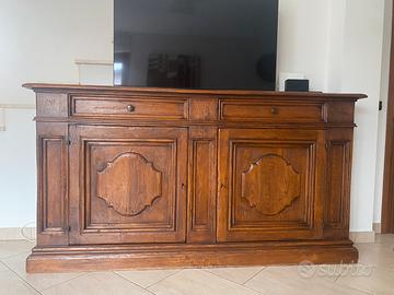 Credenza in legno massello castagno ARTIGIANALE