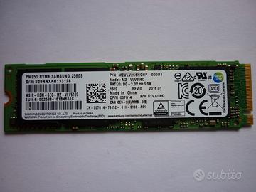 SAMSUNG PM951 SSD 256GB M.2 NVME PCIe 3.0 2280