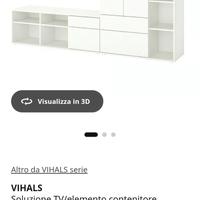 PARETE ATTREZZATA IKEA VIHALS PARI AL NUOVO