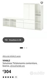 PARETE ATTREZZATA IKEA VIHALS PARI AL NUOVO