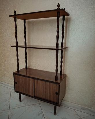 Etagere vintage / libreria  con antine scorrevoli 