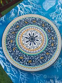 Piatto - centrotavola ceramica Castelli SACA 1990