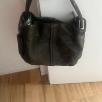 Borsa pelle verde scuro coccinelle