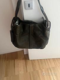 Borsa pelle verde scuro coccinelle