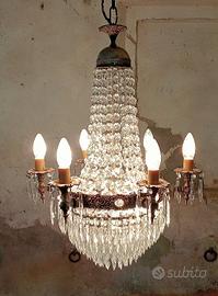 Lampadario con cristalli Murano collezione 