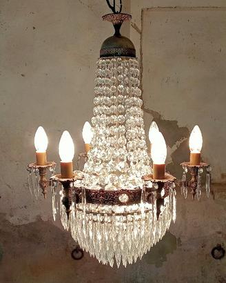 Lampadario con cristalli Murano collezione 