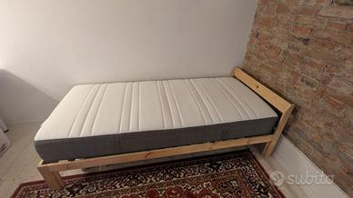 Letto singolo Ikea struttura + materasso 90x200
