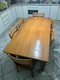 Tavolo legno massello 160x85 - 200x85