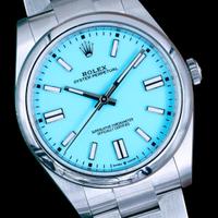 Rolex OP 41mm Tiffany 124300 like new 2021 full 