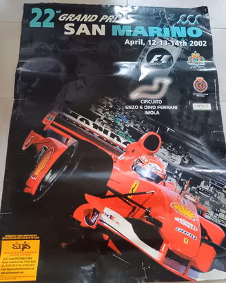 Poster F1 GP San Marino 2002 Imola Ferrari Origin