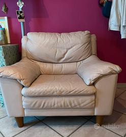 Poltrona in vera pelle