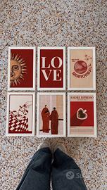 Set 6 poster aesthetic con cornice