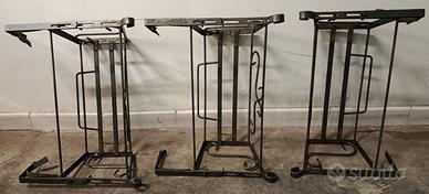 3 portavasi ferro battuto appendere balcone