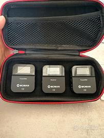 Microfono Wireless Doppio Moman C2X (2TX + 1RX)