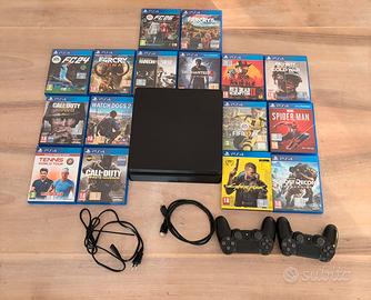Playstation 4 slim + 2joystick + 16 giochi