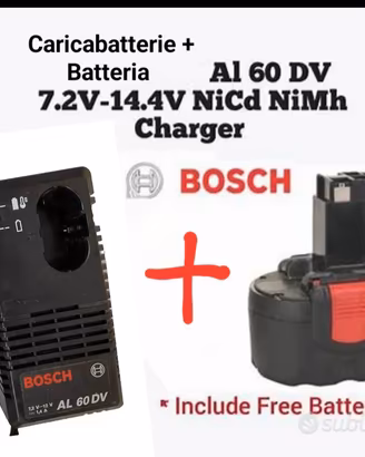 Bosch al60dv caricabatteria + batteria (usato)