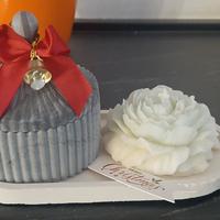 set Hand Made piattino portagioie e candela