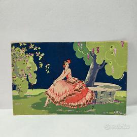 Cartolina Art Déco Nouveau G. Meschini dipinta