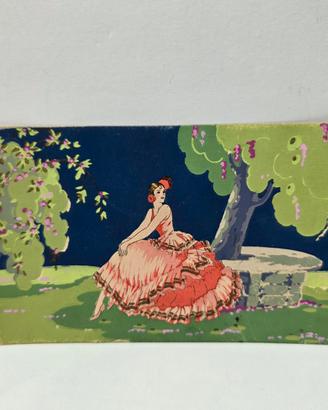 Cartolina Art Déco Nouveau G. Meschini dipinta