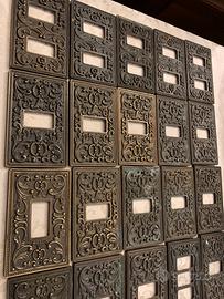 Placca copriinterruttore in metallo vintage