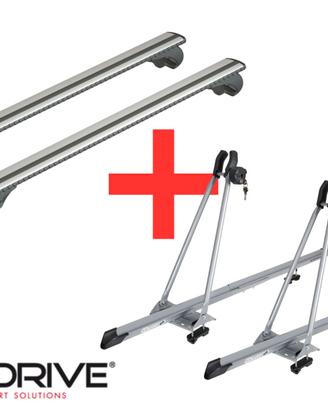 2 Barre Nordrive Silenzio + 2 portabici Bike-One
