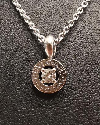 Collana punto luce Bvlgari in oro bianco 18KT