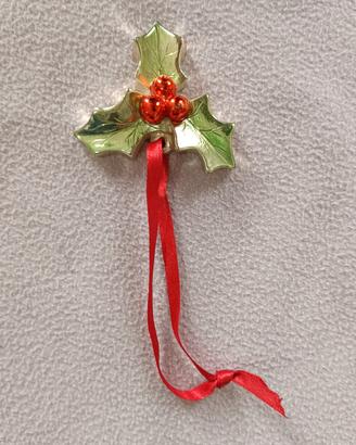 decorazione natalizia vintage -agrifoglio 