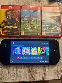 Switch 2 + 3 giochi, scatola con accessori