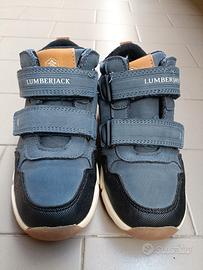Sneakers alte blu da bambino Lumberjack