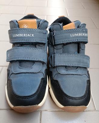 Sneakers alte blu da bambino Lumberjack