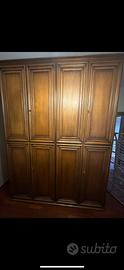 Armadio a sei ante in legno massello