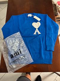 maglione ami Paris blu nuovo taglia M