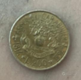 Rarissime 200 lire dell’arma dei carabinieri
