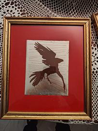 un'incisione o litografia originale firmata