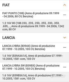kit pastiglie freno anteriori Alfa 147, Alfa 156 ,