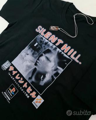 T-shirt Silent Hill con logo ps1 Konami