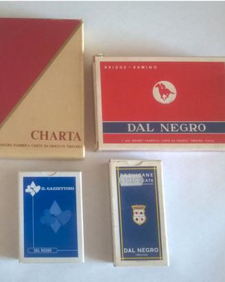 Lotto 5 Mazzi Carte Vintage Dal Negro (Treviso)