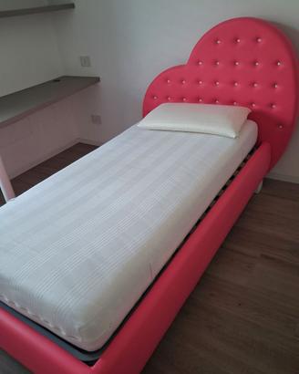 Letto singolo, rete e materasso