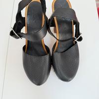 Zoccoli neri con tacco n 38