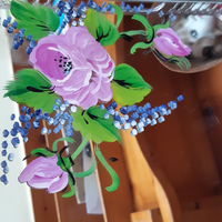 Vassoio vintage a specchio con pittura
