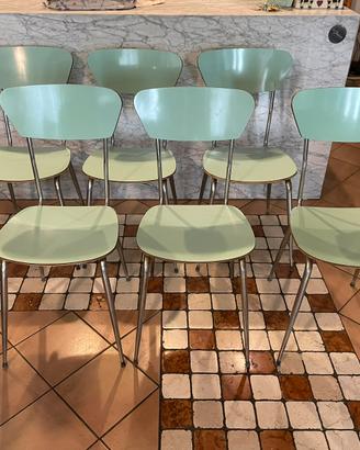 Lotto di sei sedie in formica anni ‘60
