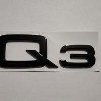 stemma per audi Q3 nero lucido in abs adesivo logo