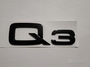 stemma per audi Q3 nero lucido in abs adesivo logo